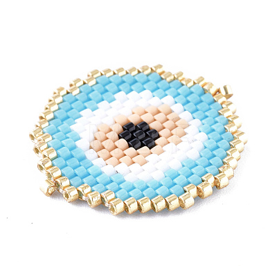 Handmade Seed Beads Links Connectors SEED-I012-18-1