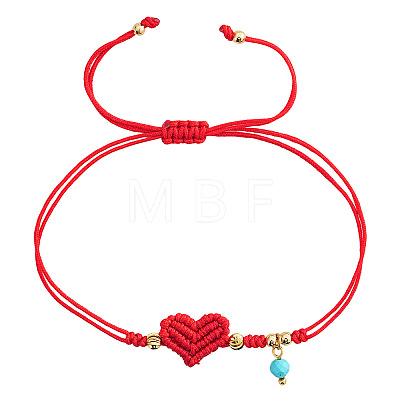 Round Synthetic Turquoise Charm Bracelets HY7206-2-1