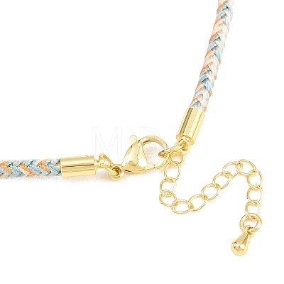 Braided Polycotton Cord Necklaces Making MAK-F038-B19-G-1
