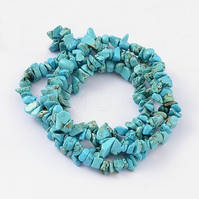 Dyed Natural White Jade Chip Beads G-R192-06-1