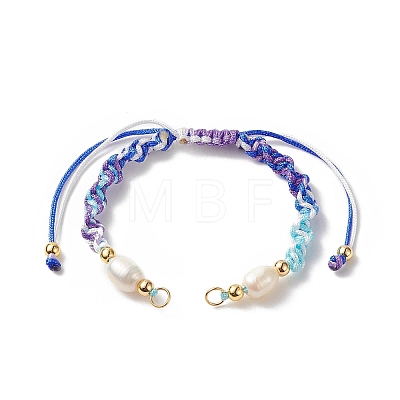 Gradient Color Polyester Cord Braided Bracelets AJEW-JB01145-1