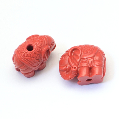 Elephant Cinnabar Beads X-CARL-Q003-27-1