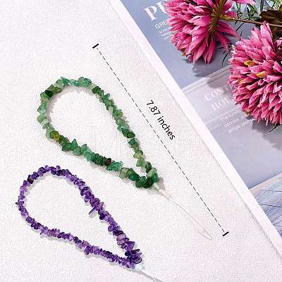 Natural Green Aventurine Chips Cell Phone Lanyard Wrist Strap HJEW-SW00018-01-1