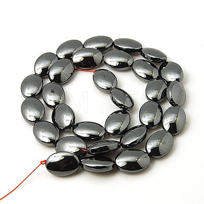 Non-magnetic Synthetic Hematite Beads Strands G-D387-16x12x6mm-01-1