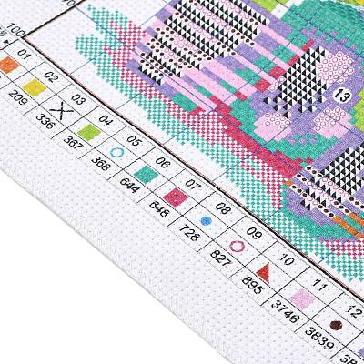Flower Pattern DIY Cross Stitch Beginner Kits DIY-NH0001-03-1