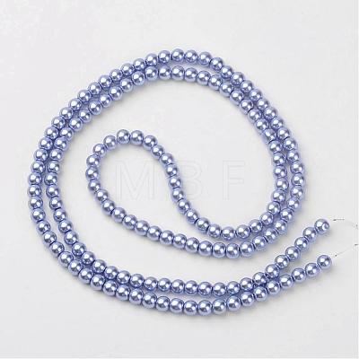 Glass Pearl Beads Strands X-HY-3D-B49-1