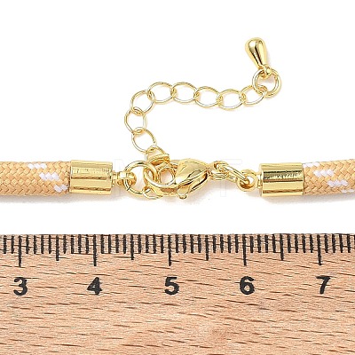 Ployester Core-Wrapped Round Cord Necklace Making KK-CBACFA2-03G-24-1
