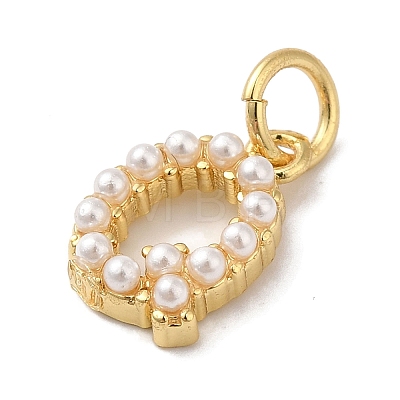 Rack Plating Brass with ABS Plastic Imitation Pearl Charms KK-B092-30Q-G-1