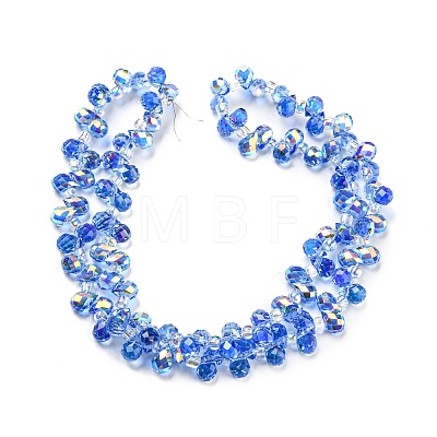 Electroplate Transparent Glass Beads Strands EGLA-P052-01A-AB07-1