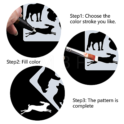 PET Plastic Drawing Painting Stencils Templates DIY-WH0244-158-1