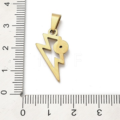 304 Stainless Steel Pendants STAS-Q343-03B-G-1