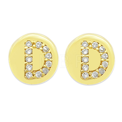 Brass Micro Pave Clear Cubic Zirconia Beads KK-T030-LA843-DX3-1