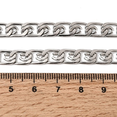 6.5MM 201 Stainless Steel Lumachina Chain Necklaces for Unisex NJEW-K302-07P-1