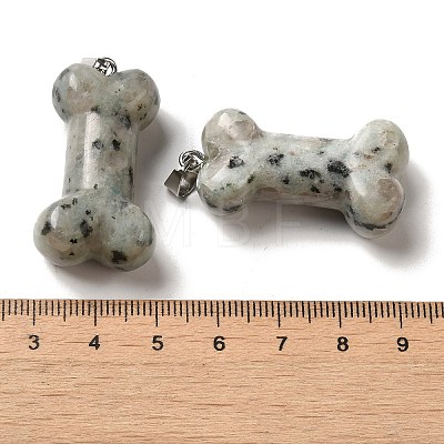 Natural Sesame Jasper Pendants G-K353-02P-01-1