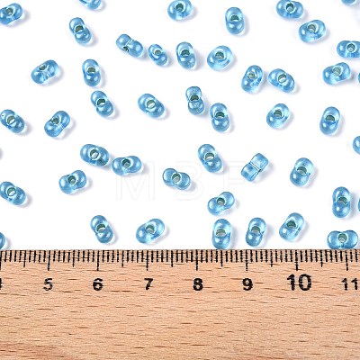 Baking Paint Transparent Glass Seed Beads SEED-N006-05L-1