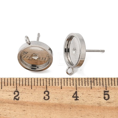 201 Stainless Steel Stud Earring STAS-C117-01A-P-1