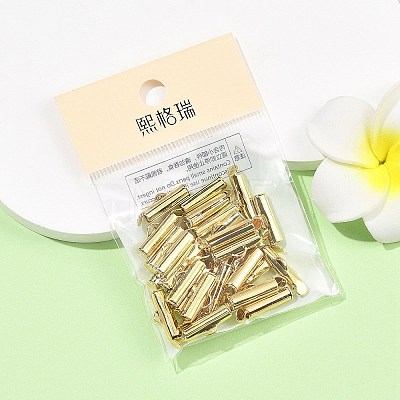 SHEGRACE Brass Slide On End Clasp Tubes XGRQ1R533-357G-1