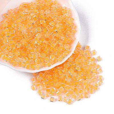 Transparent Inside Colours Glass Seed Beads SEED-T007-11G-1