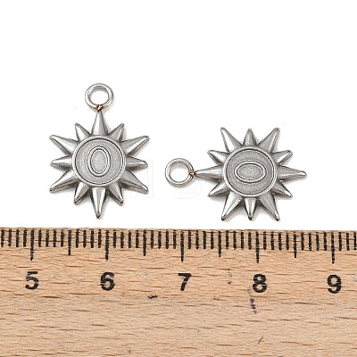 304 Stainless Steel Pendant Cabochon Settings STAS-A129-02P-1