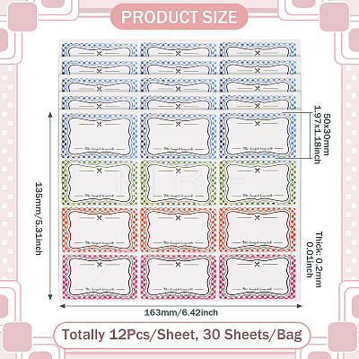 1Bag Paper Self-Adhesive Stickers DIY-TA0015-68-1