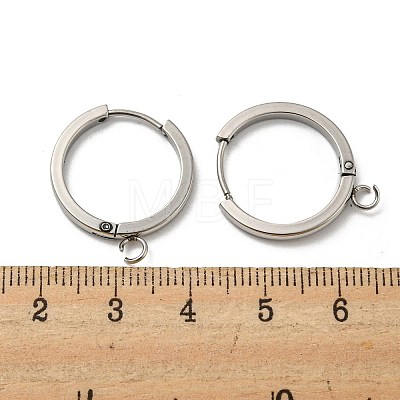 Tarnish Resistant 201 Stainless Steel Huggie Hoop Earrings Findings STAS-A167-01H-P-1