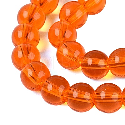 Transparent Glass Beads Strands GLAA-T032-T6mm-25-1