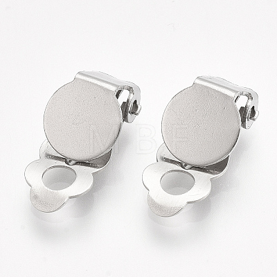 Tarnish Resistant 304 Stainless Steel Clip-on Earring Findings LS-X-STAS-T045-33A-P-1