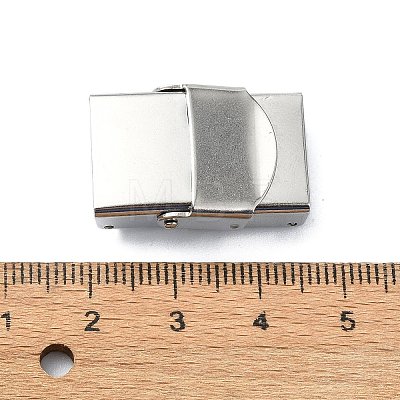 201 Stainless Steel Watch Band Clasps STAS-C089-05C-P-1