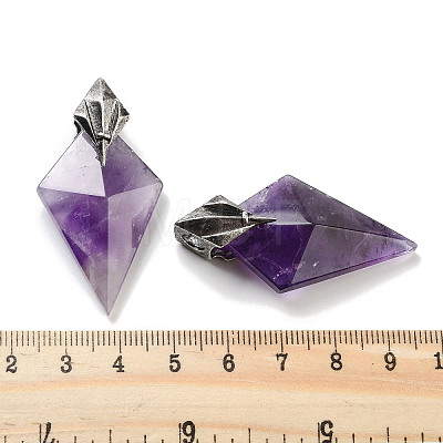 Natural Amethyst Pendants G-K338-10AS-01-1