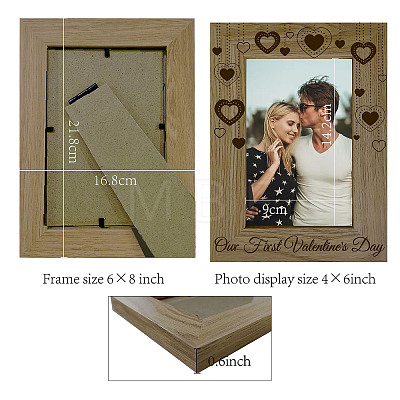 Natural Wood Photo Frames AJEW-WH0292-044-1