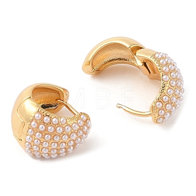 Rack Plating Brass Hoop Earrings for Women EJEW-G394-31G-1