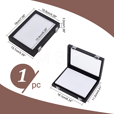 Rectangle PU Leather Loose Diamond Presentation Boxes with Sponge Inside CON-WH0089-31-1