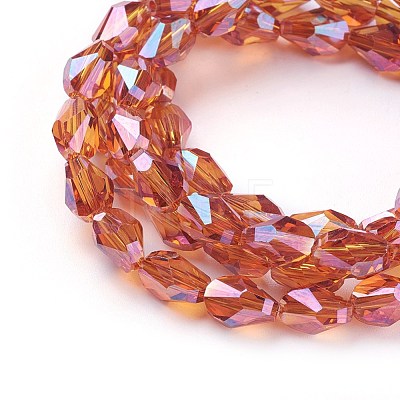 Electroplate Glass Beads Strands EGLA-I009-FR01-1
