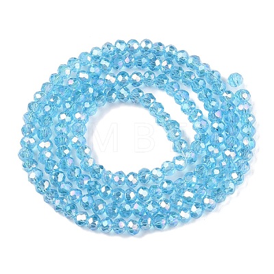 Electroplate Glass Beads Strands EGLA-A044-T2mm-B08-1