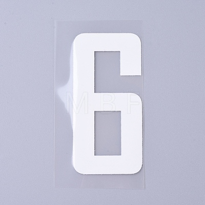 Number Iron On Transfers Applique Hot Heat Vinyl Thermal Transfers Stickers For Clothes Fabric Decoration Badge DIY-WH0148-43F-1