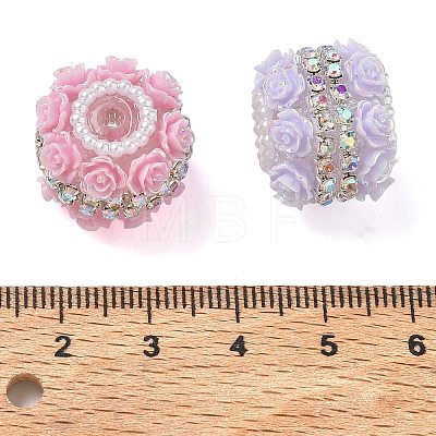 Acrylic & Resin & Rhinestone & Iron Beads AC-CBA30D1-03-1