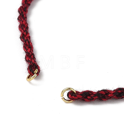 Braided Cotton Cord Bracelet Making MAK-L043-02G-20-1