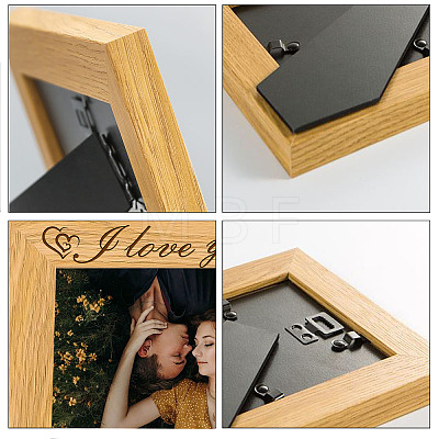 Natural Wood Photo Frames DIY-WH0234-014-1