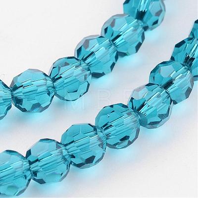 Transparent Glass Bead Strands GLAA-G013-8mm-51-1