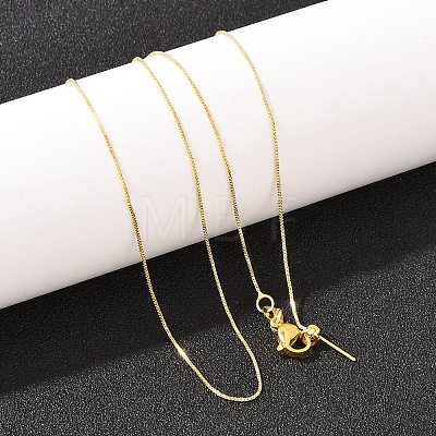 0.8MM Brass Box Chain Adjustable Slider Necklaces KK-H533-09B-G-1