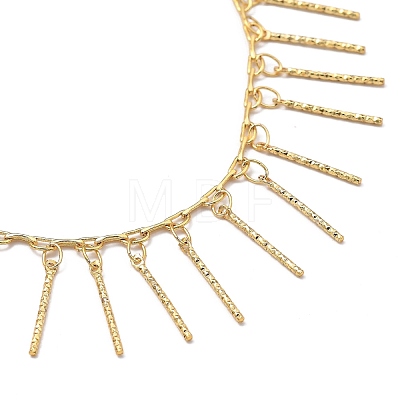 Brass Bar Charm Bracelets BJEW-JB05468-1