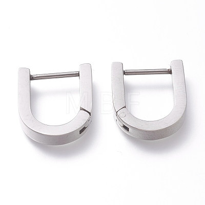 304 Stainless Steel Huggie Hoop Earrings EJEW-O099-02P-1