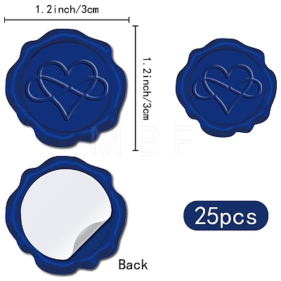 25Pcs Adhesive Wax Seal Stickers DIY-CP0009-11B-05-1