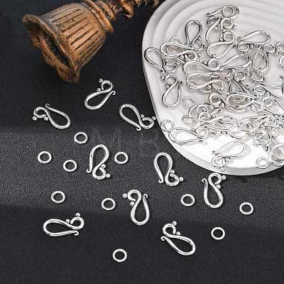 Tibetan Style Alloy Hook and Eye Clasps X-LF1277Y-NF-1