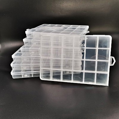 28 Grids Transparent Polypropylene(PP) Bead Organizers X-CON-J003-03-1