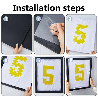 Rectangle Wood T-shirt Display Magnetic Boxes with Visible Window AJEW-WH0609-729-1