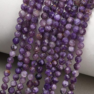Natural Charoite Beads Strands GG-CBA77FB-B02-3mm-1