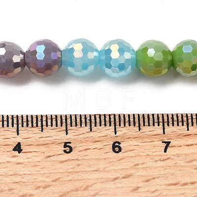 Electroplate Glass Beads Strands EGLA-D300-06-8mm-10-1