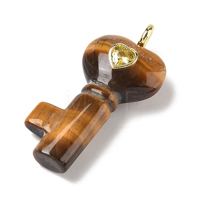 Natural Tiger Eye Pendants G-C274-05D-1