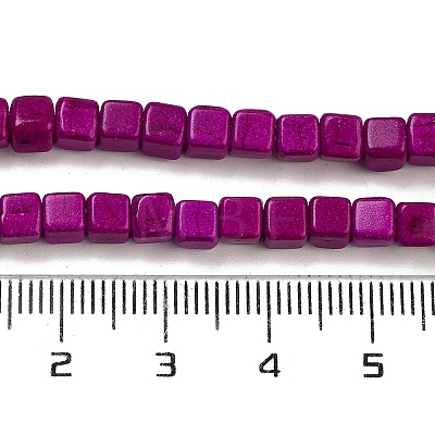 Synthetic Turquoise Beads Strands TURQ-G108-4x4mm-02-1